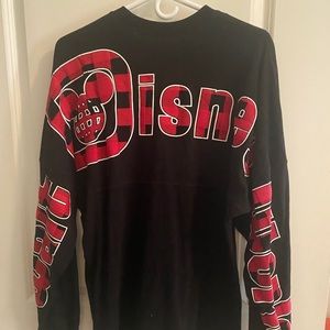 Disney World Red Buffalo Plaid Christmas Spirit Jersey RARE